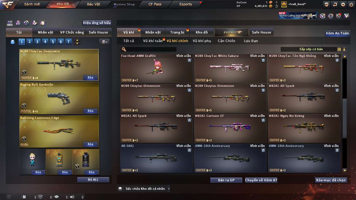 shop acc cf uy tin gia re